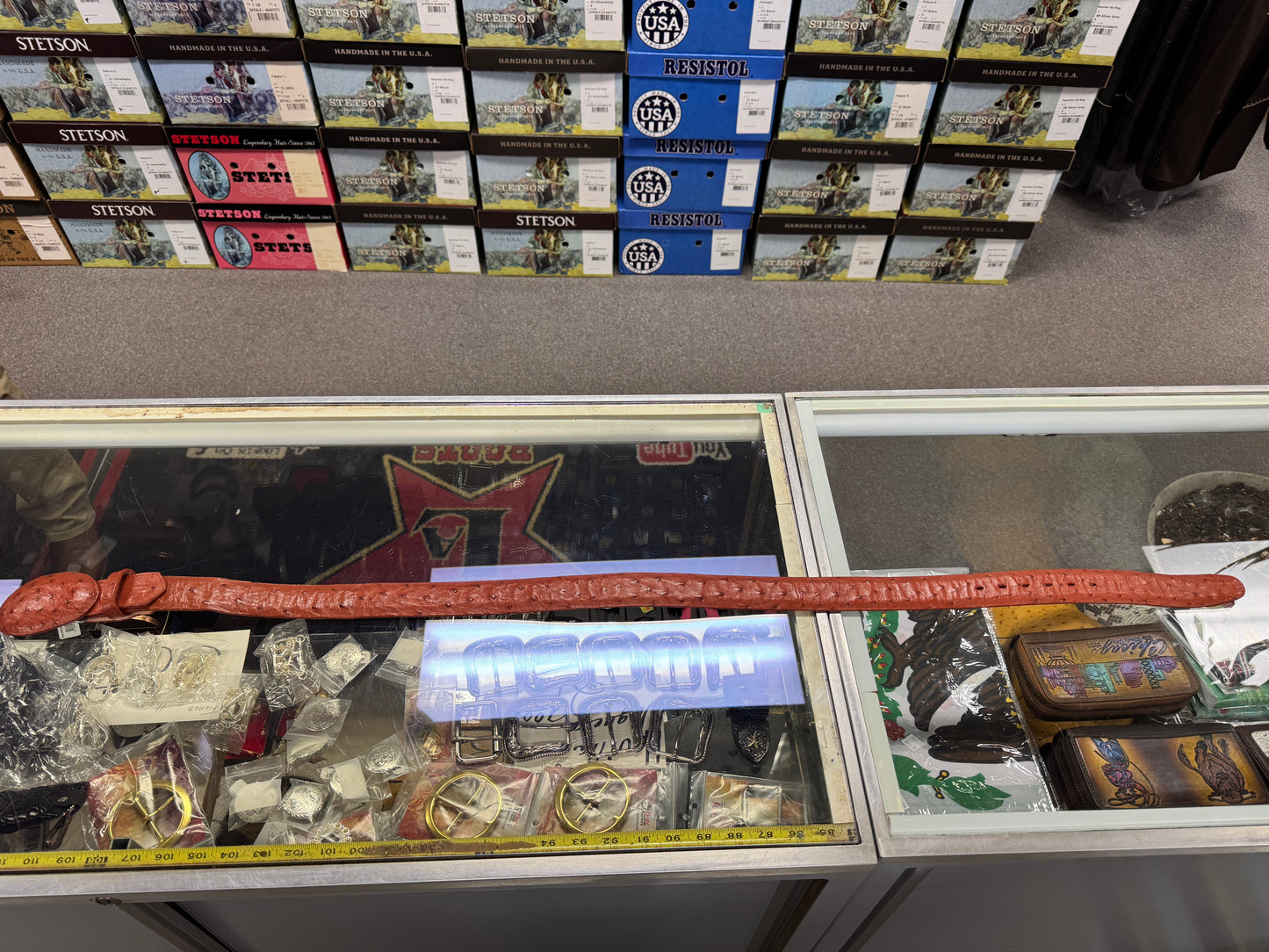 Los Altos Ostrich Cowboy Belt