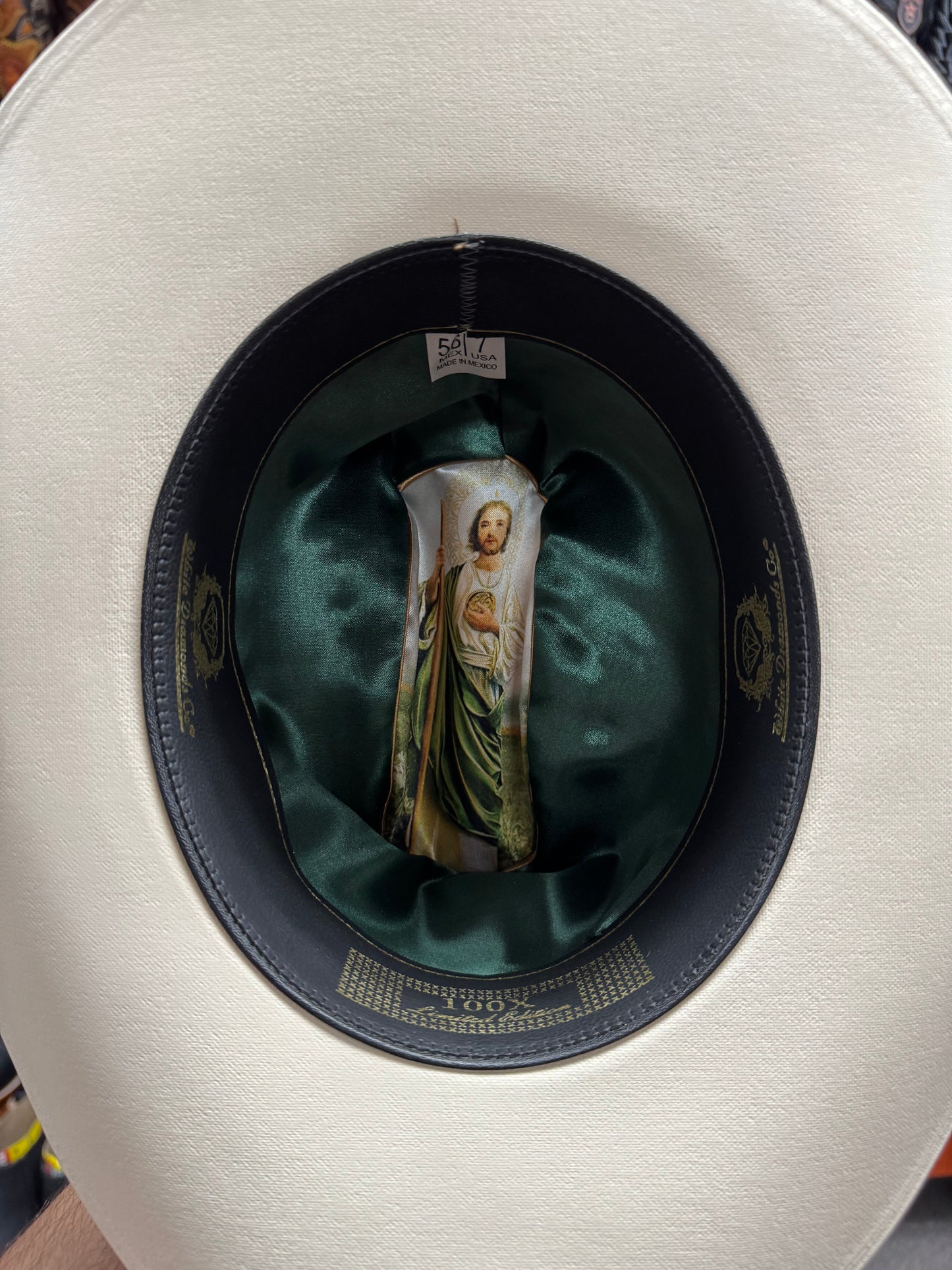 Sombrero White Diamond San Judas 100x