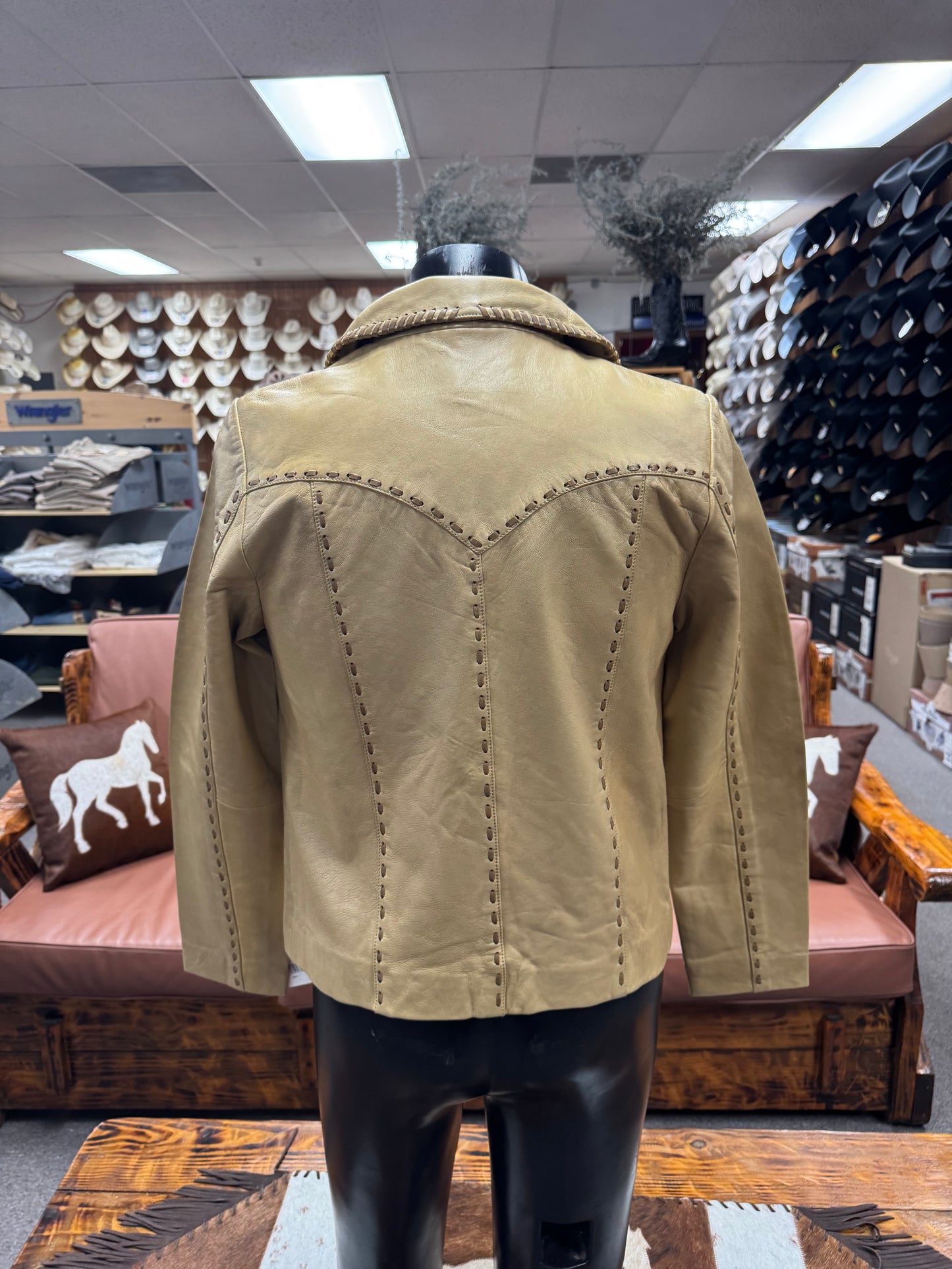 Scully Ladies Buck Stitch Leather Jacket