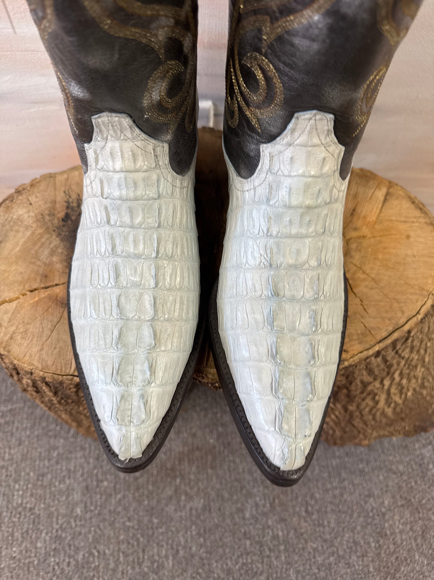 Light Blue Alligator Boots