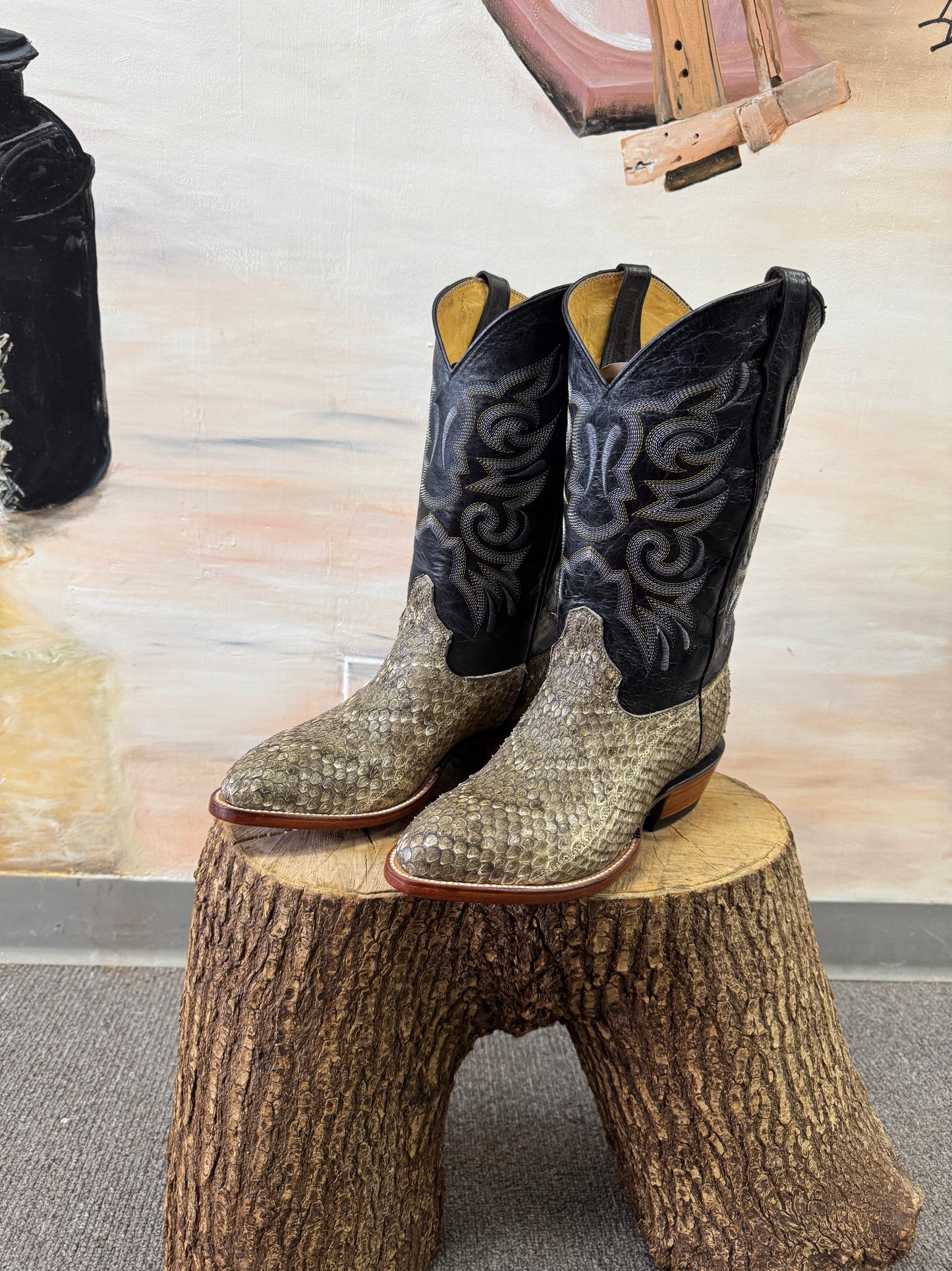 Rattle Snake Skin Cowboy Boots