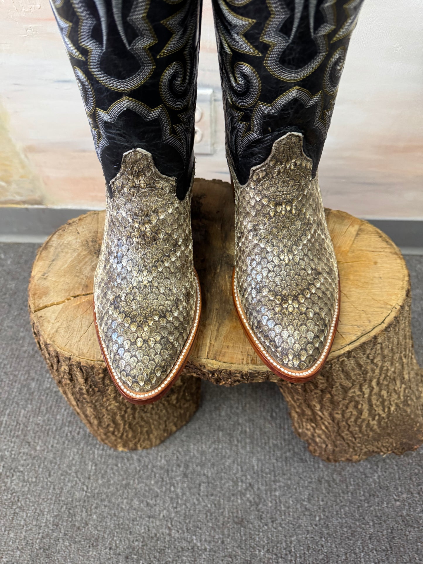 Rattle Snake Skin Cowboy Boots