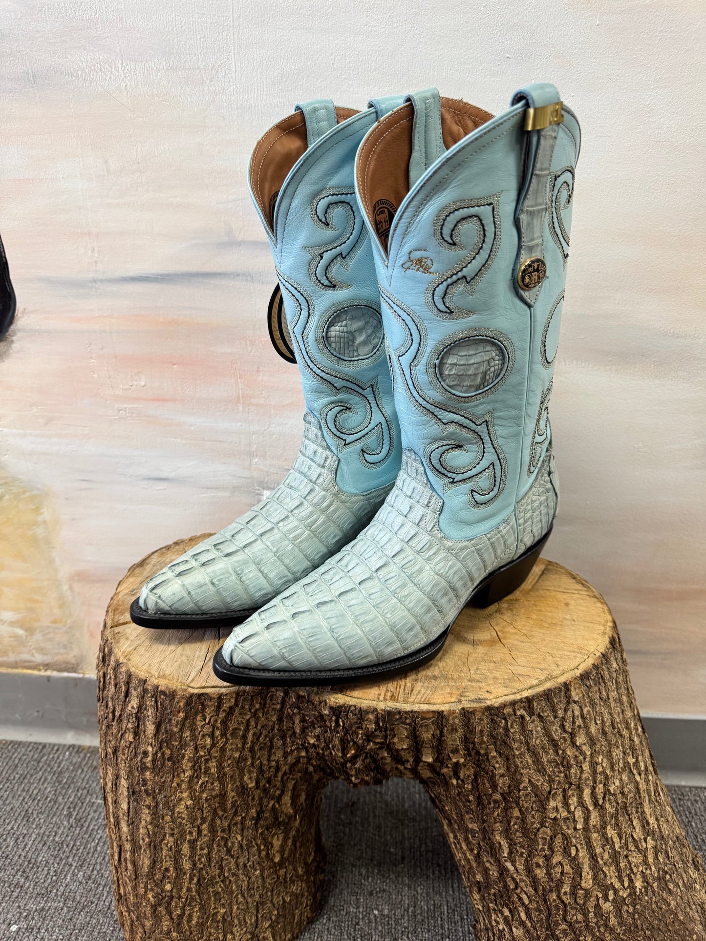 Blue Alligator Cowboy Boots