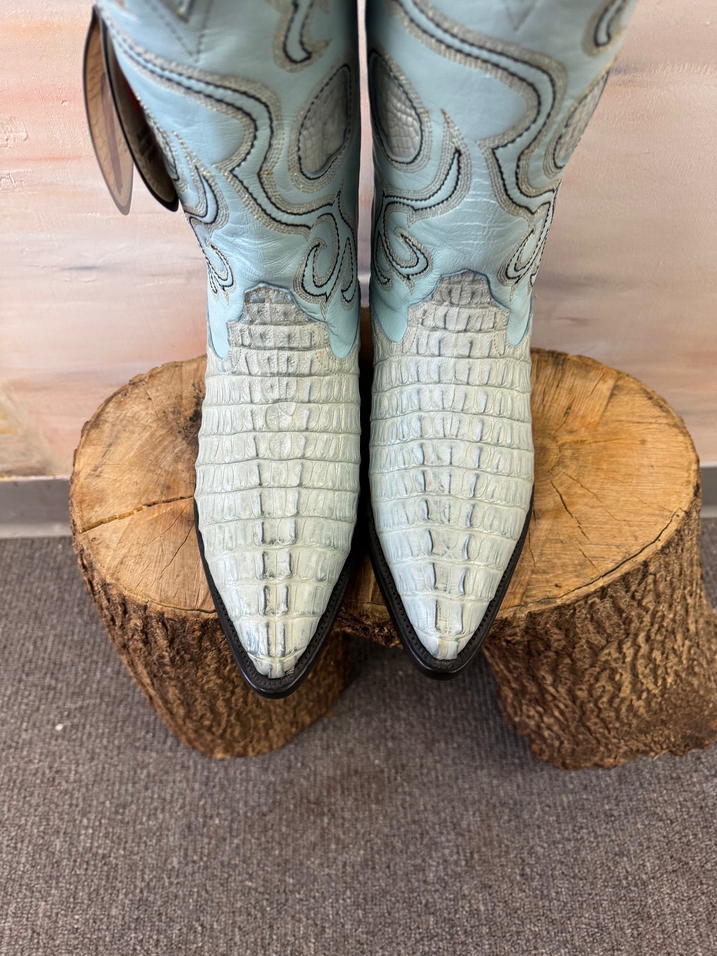 Blue Alligator Cowboy Boots