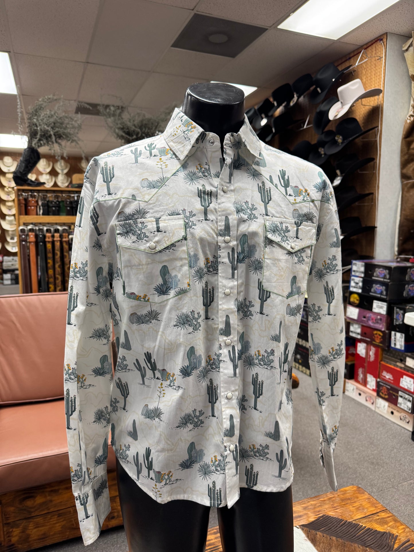 Scully Cactus Cowboy Shirt