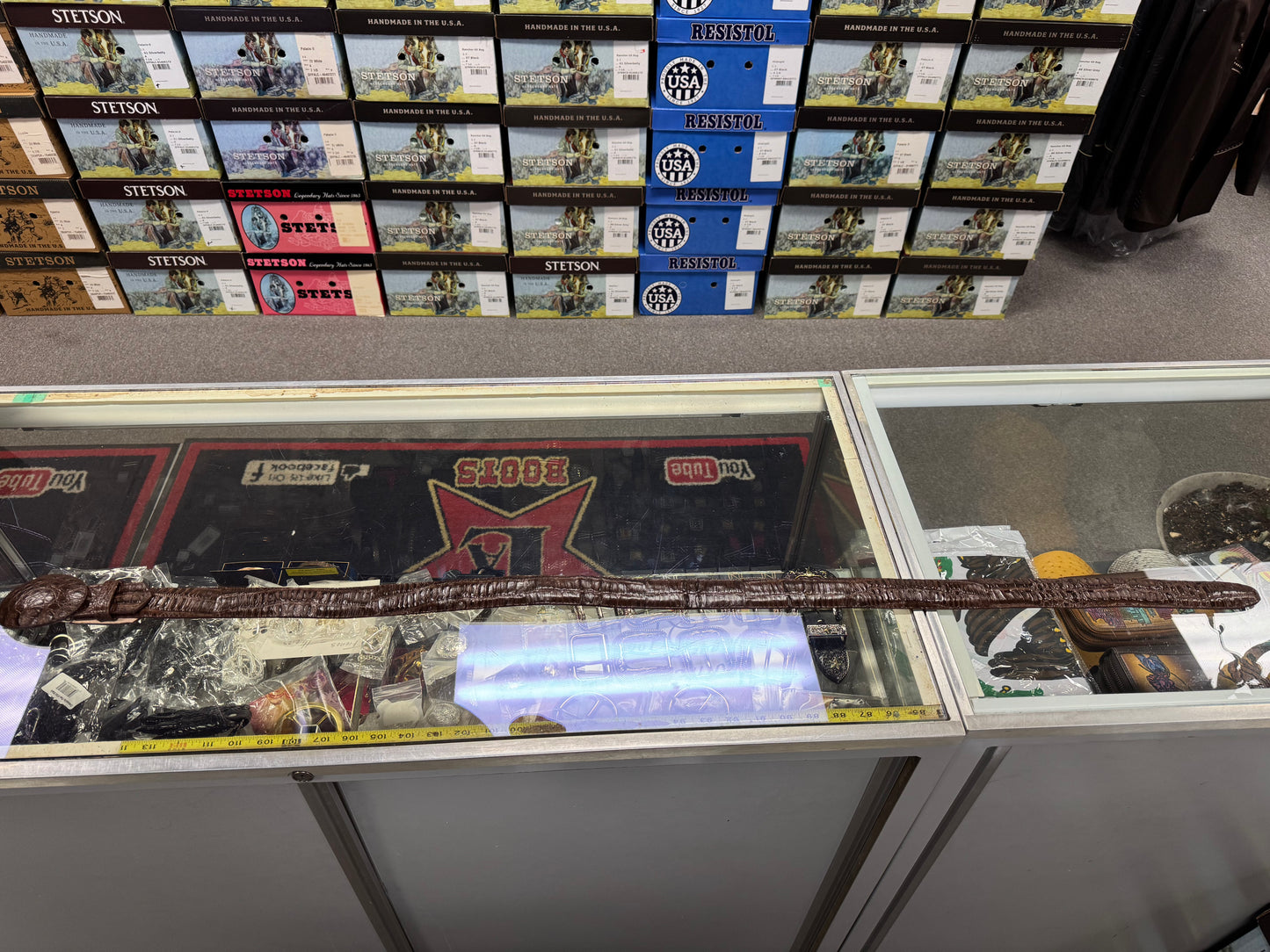 Los Altos Crocodile Cowboy Belt
