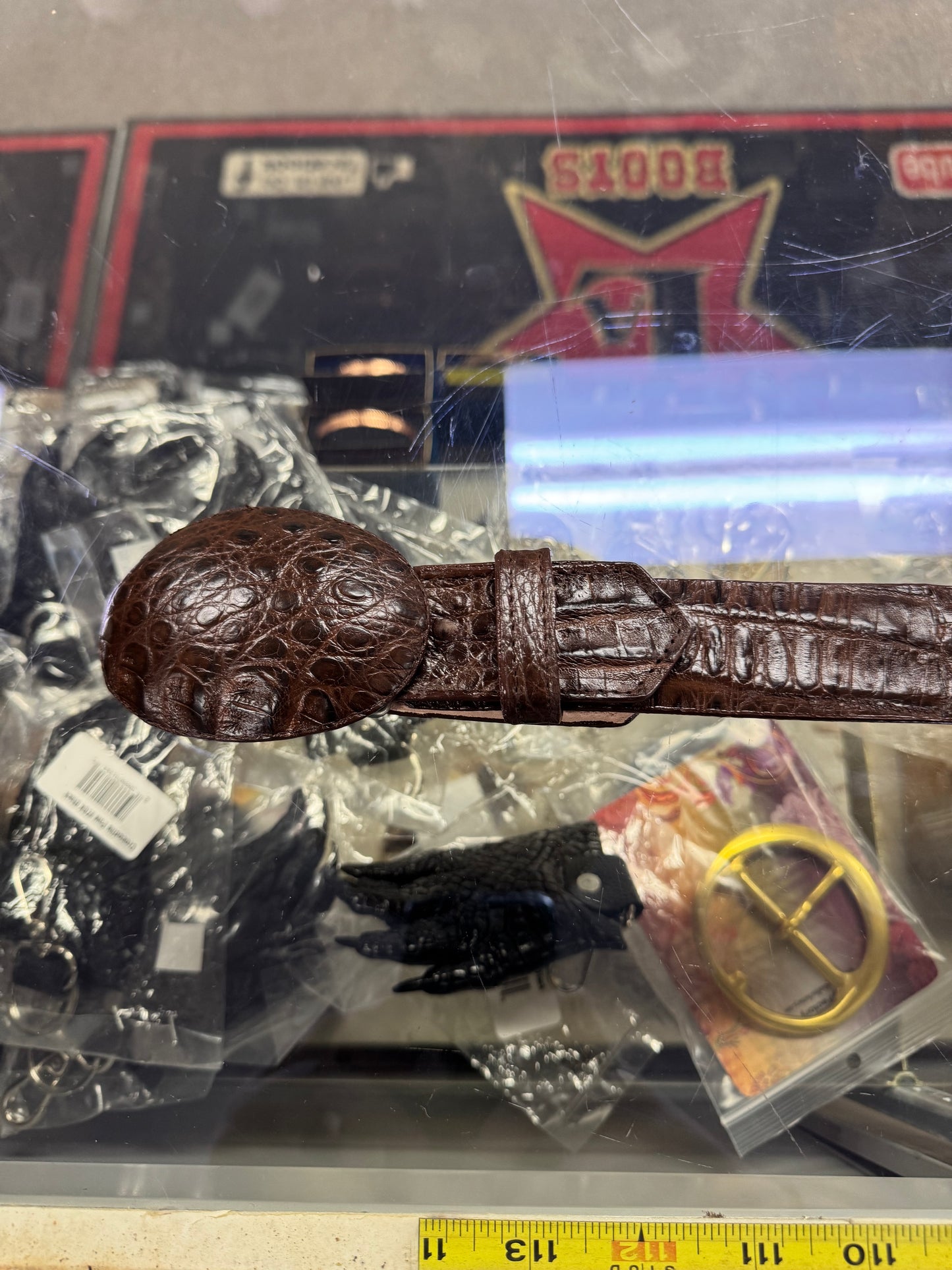Los Altos Crocodile Cowboy Belt
