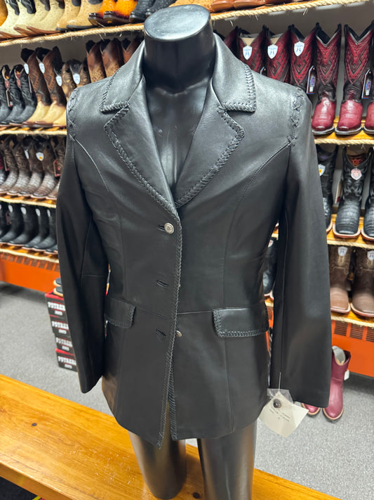 Cripple Creek Ladies Leather Blazer