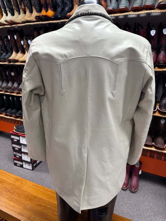 Los Altos Mens Leather Suit Jacket